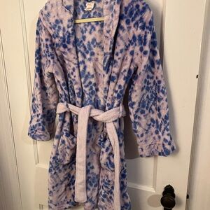 Cat & Jack Purple and Blue Kids Pajama Robe, Hooded